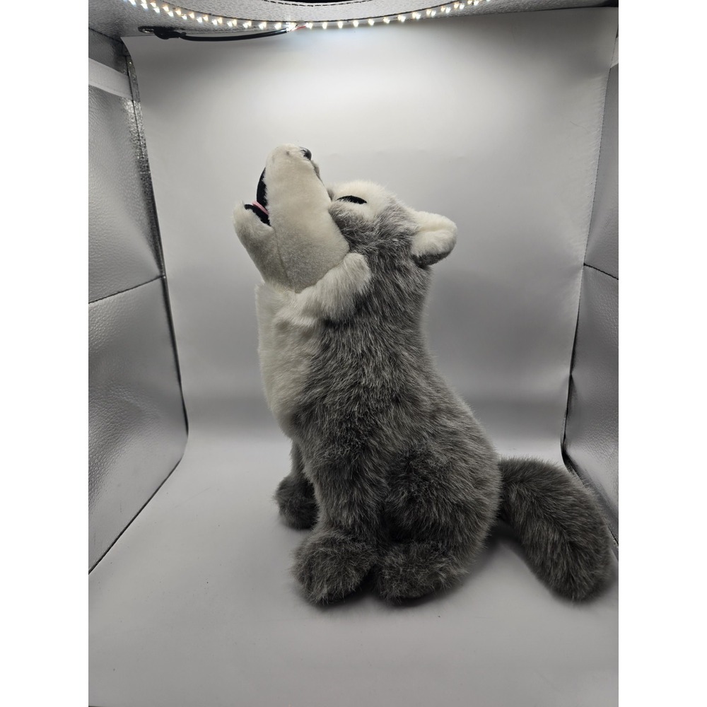Stuffed Animal House Howling Wolf Plush Stuffed Animal - 12".